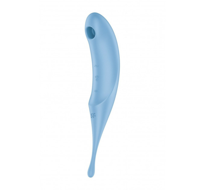 Гибридный вакуумный вибратор с точечной стимуляцией Satisfyer Twirling Pro, голубой