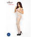 Комбинезон с вырезами по бокам белый BS003 Passion S/L