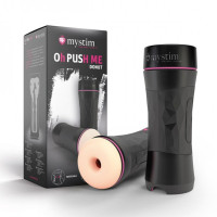 Мастурбатор анус у тубі з повітряним клапаном Mystim oh push me donut, чорний