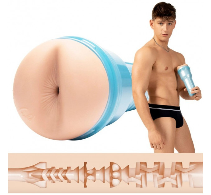Мастурбатор в колбе анус, Fleshjack Boys Reno Gold Golden Boy Signature Butt (RP), киберкожа