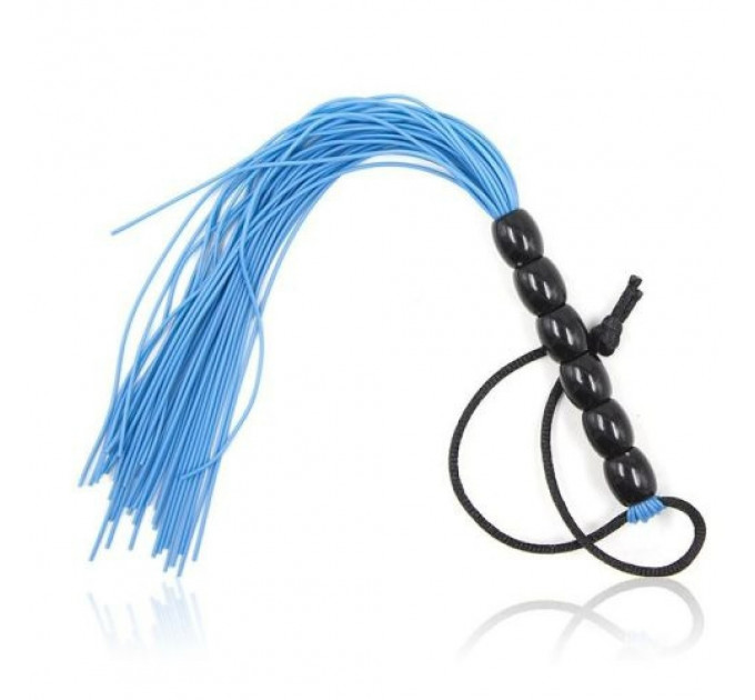 Мини флоггер DS Fetish Leather flogger Голубой