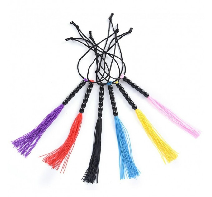 Мини флоггер DS Fetish Leather flogger Голубой
