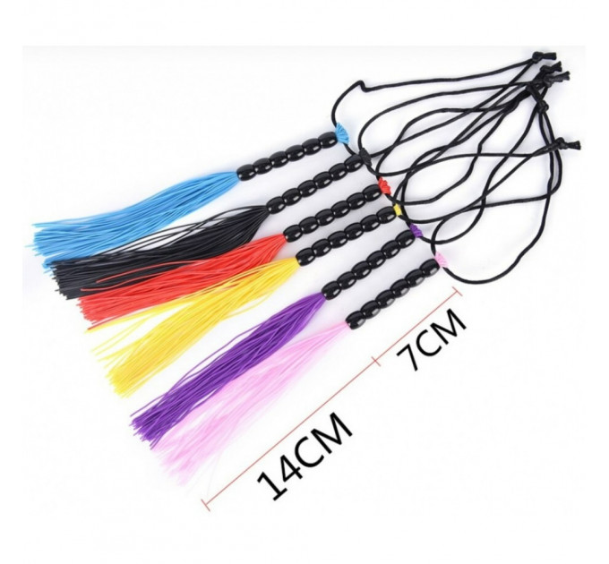 Мини флоггер DS Fetish Leather flogger Голубой