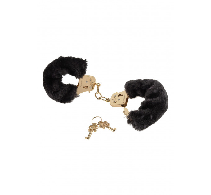 Наручники с мехом FF Gold Deluxe FURRY CUFFS
