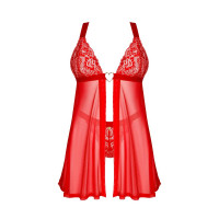 Пеньюар и трусики Obsessive Elianes babydoll & thong XS/S