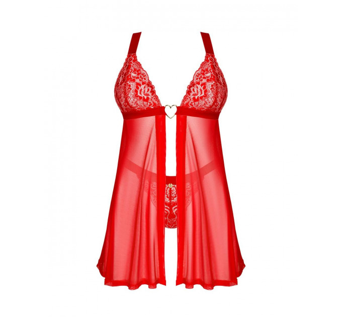 Пеньюар и трусики Obsessive Elianes babydoll & thong XS/S