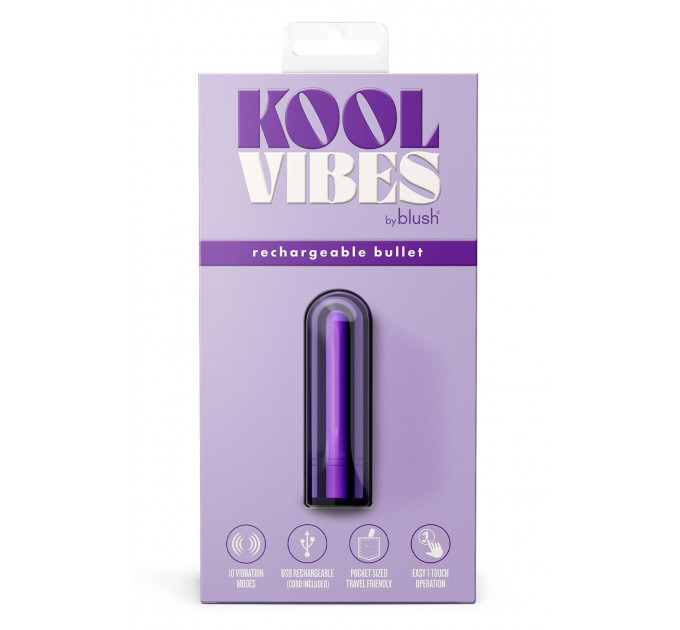 Перезаряжаемая вибрирующая пуля Blush Kool Vibes Mini фиолетовая
