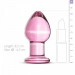 Пробка скло рожева Gildo Pink Glass Buttplug No.26