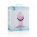 Пробка скло рожева Gildo Pink Glass Buttplug No.26