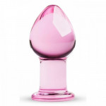 Пробка скло рожева Gildo Pink Glass Buttplug No.26