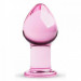 Пробка скло рожева Gildo Pink Glass Buttplug No.26