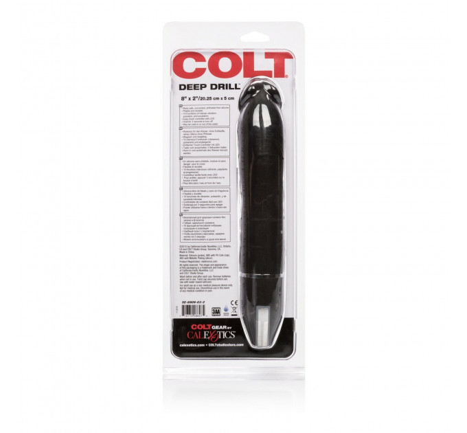 Реалистичный многоскоростной вибратор COLT Deep Drill для простаты и точки G, черный
