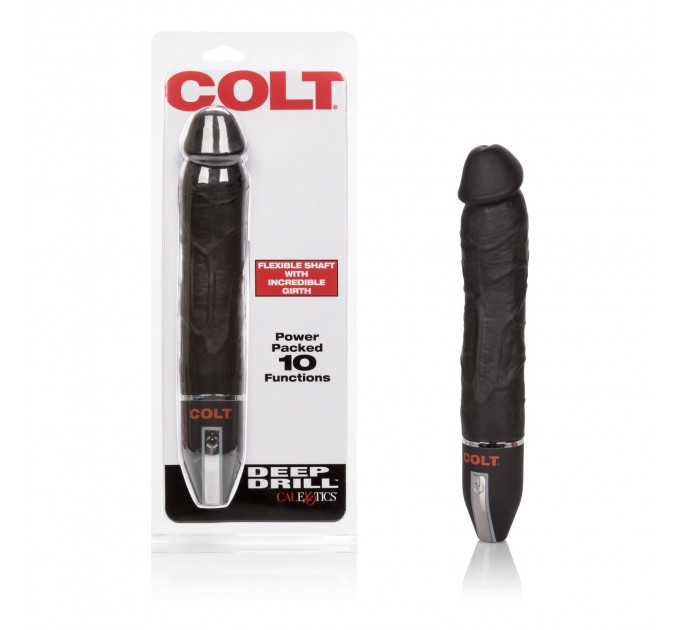 Реалистичный многоскоростной вибратор COLT Deep Drill для простаты и точки G, черный