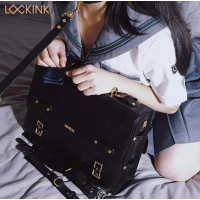 Сумка для зберігання секс-іграшок та БДСМ Шкіра Чорна Lockink