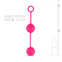 Вагінальні кульки зі зміщеним центром ваги Love Balls With Counterweight - Pink