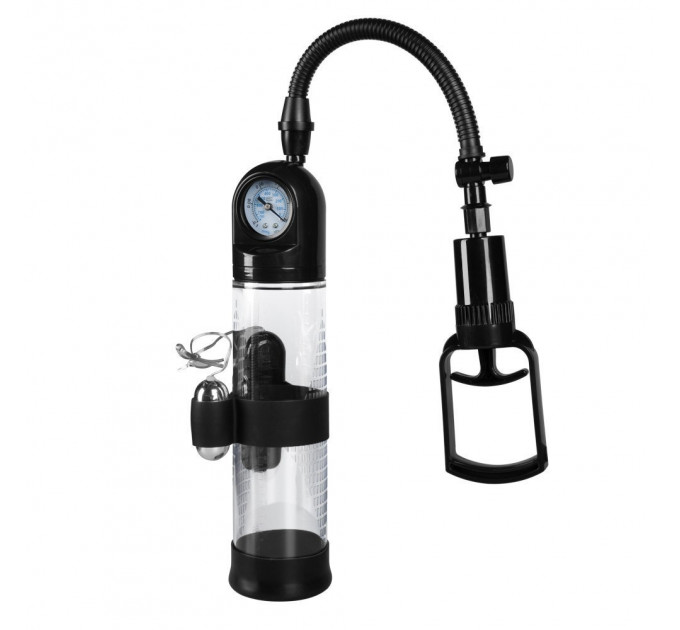 Вакуумная помпа с вибрацией Boss Series: Powerpump MASTER Vibrating - Black&Clear
