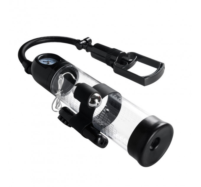Вакуумная помпа с вибрацией Boss Series: Powerpump MASTER Vibrating - Black&Clear