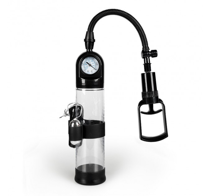 Вакуумная помпа с вибрацией Boss Series: Powerpump MASTER Vibrating - Black&Clear