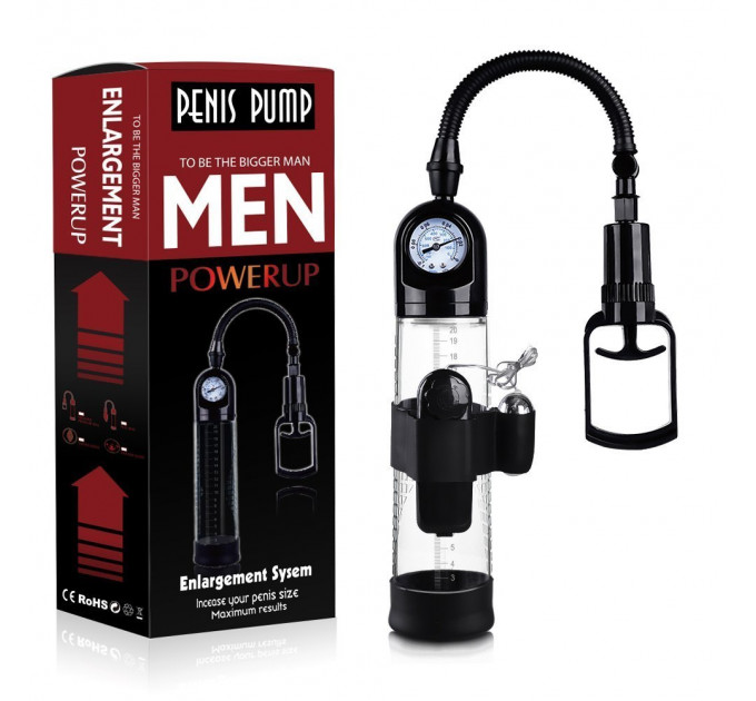 Вакуумная помпа с вибрацией Boss Series: Powerpump MASTER Vibrating - Black&Clear