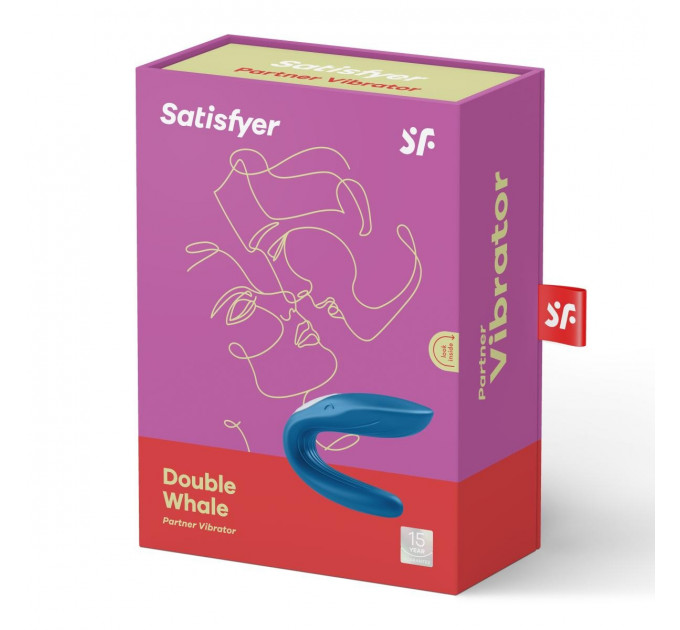 Вибромассажер для двоих Satisfyer Partner Whale Couple, синий
