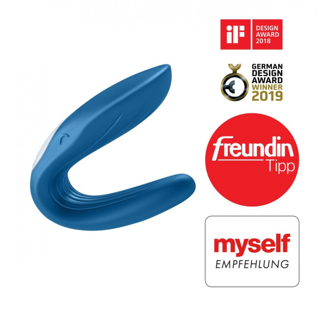Вибромассажер для двоих Satisfyer Partner Whale Couple, синий