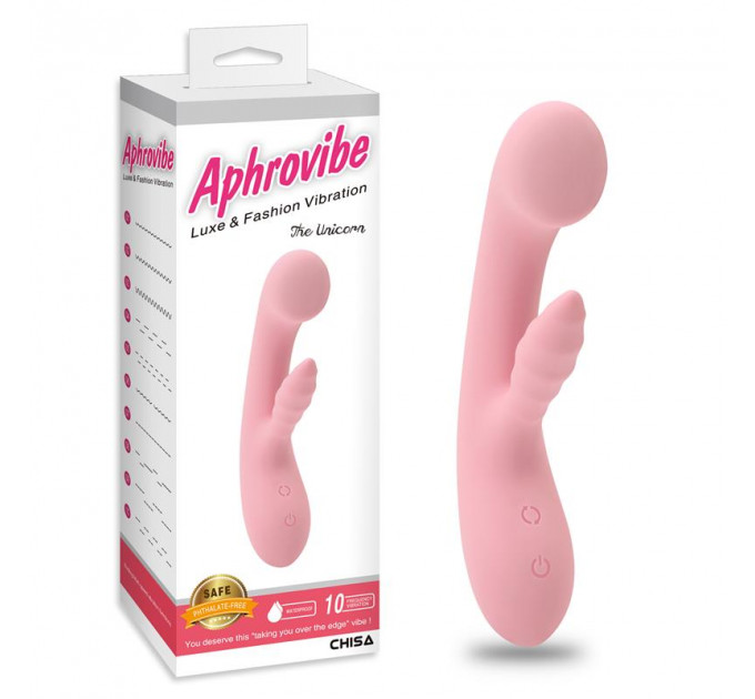 Вибратор кролик CHISA Aphrovibe The Unicorn для стимуляции точки G, розовый