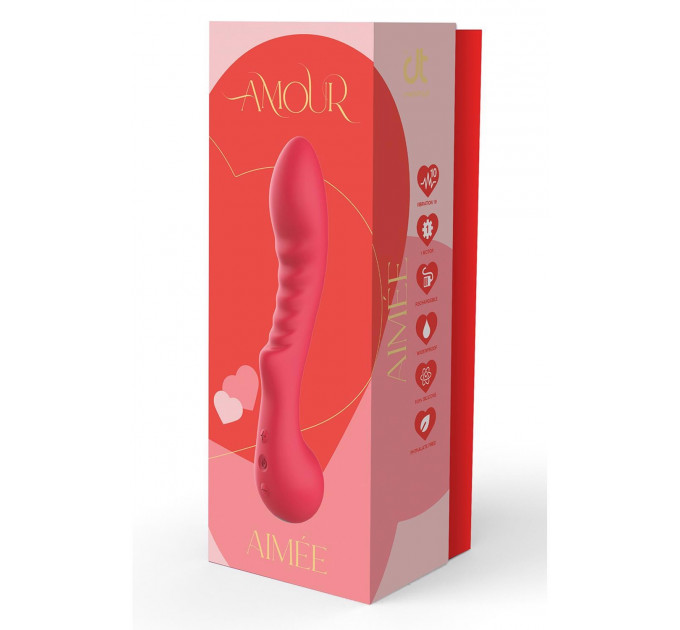 Вибратор рельефный для точки G Dream Toys Amour Aimee, красный