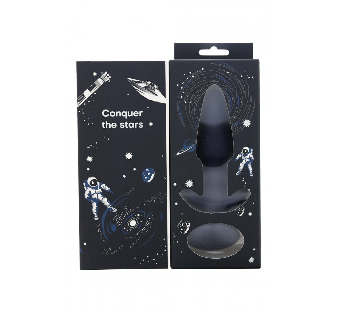 Вібруюча анальна пробка Dream Toys Startroopers Pluto з пультом керування, чорна