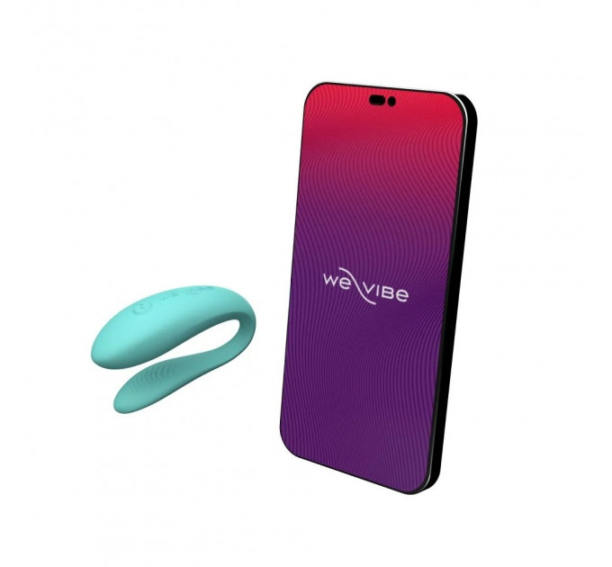 Инновационный смарт вибратор для пар Sync Lite We-Vibe, силиконовый, мятный