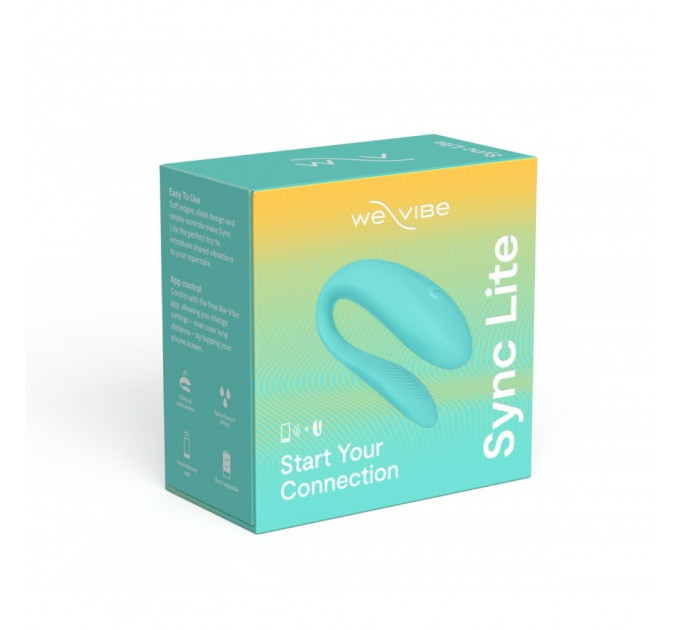 Инновационный смарт вибратор для пар Sync Lite We-Vibe, силиконовый, мятный