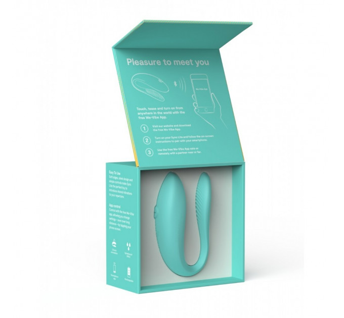 Инновационный смарт вибратор для пар Sync Lite We-Vibe, силиконовый, мятный