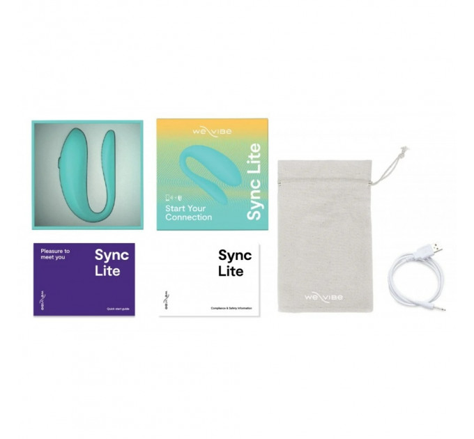 Инновационный смарт вибратор для пар Sync Lite We-Vibe, силиконовый, мятный