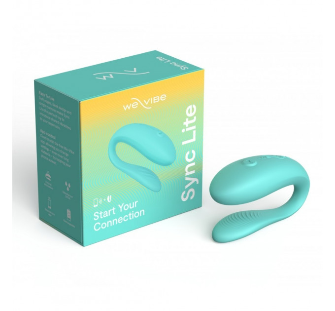 Инновационный смарт вибратор для пар Sync Lite We-Vibe, силиконовый, мятный