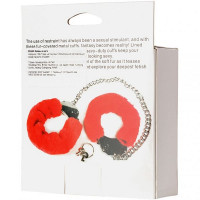 Поножі DS Fetish Metal Ankle Cuffs, червоний