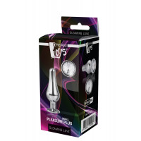 DT21823 анальна пробка конічної форми Dream Toys GLEAMING LOVE SILVER PLEASURE PLUG S
