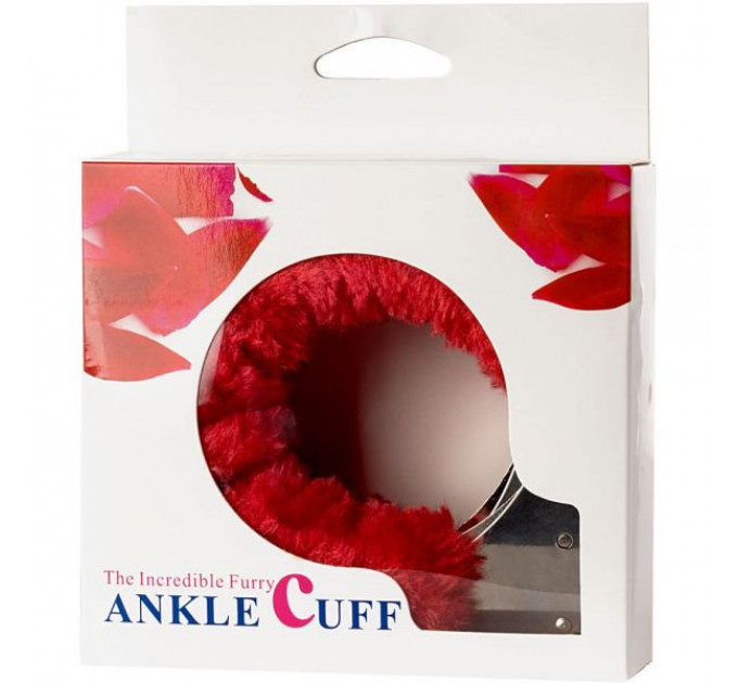 Поножи DS Fetish Metal Ankle Cuffs, красный