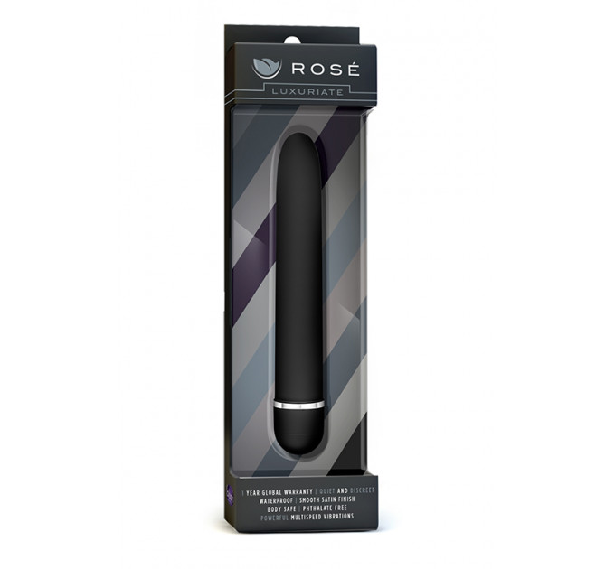 Классический вибромассажер ROSE - LUXURIATE BLACK