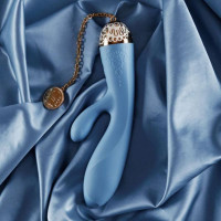 Вібромасажер - кролик з функцією керування зі смартфона ZALO Rosalie, Royal Blue