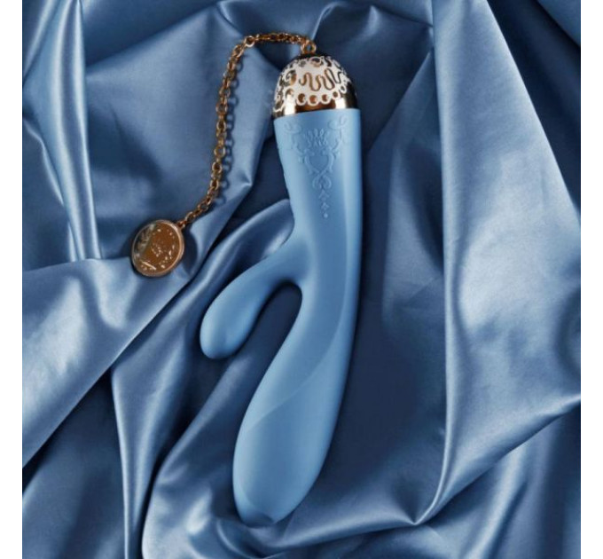 Вибромассажер - кролик с функцией управления со смартфона ZALO Rosalie, Royal Blue