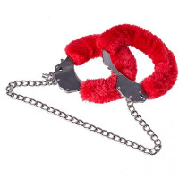 Поножі DS Fetish Metal Ankle Cuffs, червоний