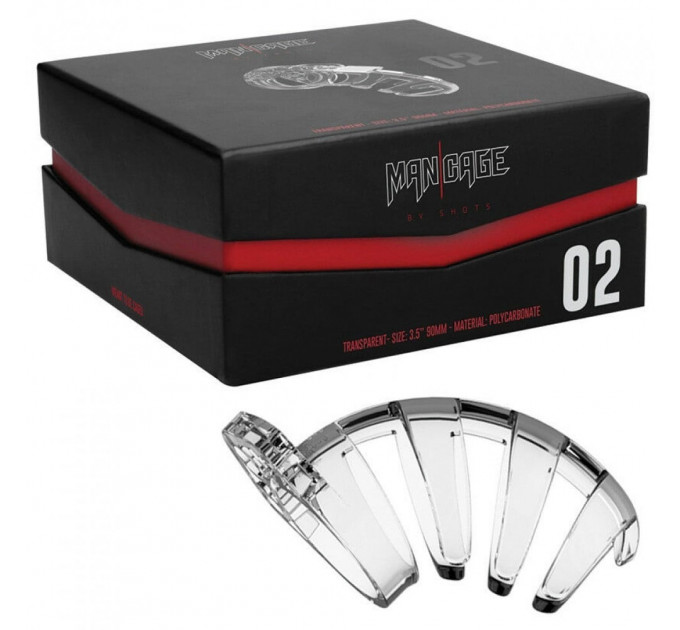Мужской пояс верности ManCage №2 Transparent 3.5 Inch, прозрачный