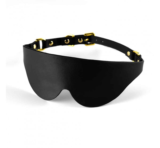 Маска на глаза Blindfold UPKO c итальянской кожи, черная