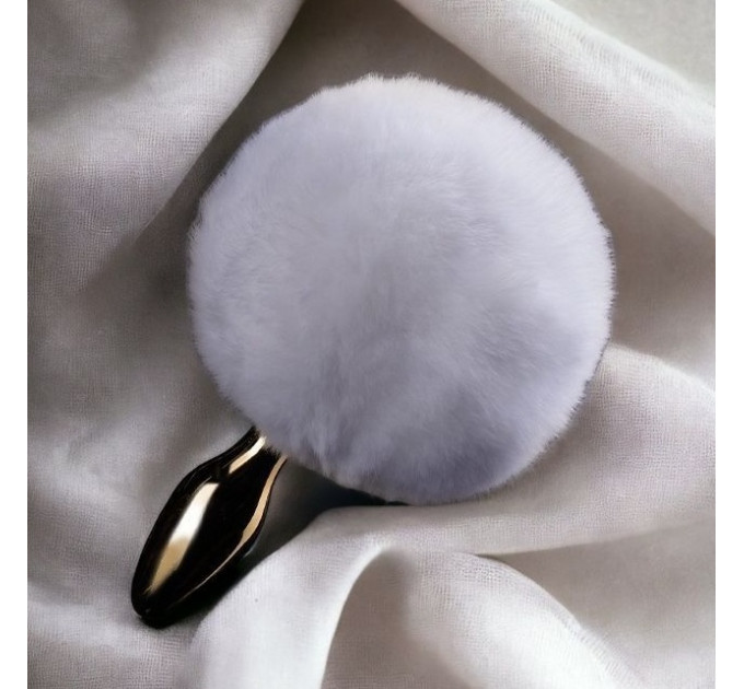 Анаальная пробка Upko Rabbit Fur Bunny Tail Small Butt Plug