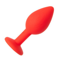 Анальна пробка Red Silicone White Shape M, 8 x 3.5 см