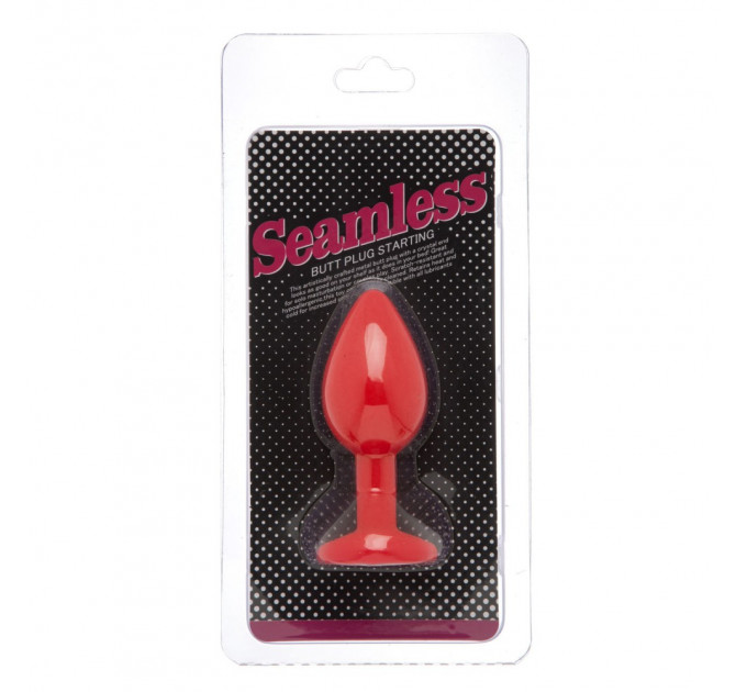 Анальна пробка Red Silicone White Shape M, 8 x 3.5 см
