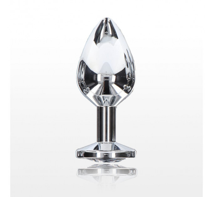 Анальна пробка металева Toy Joy Starlight Booty Jewel з білим кристалом, Medium