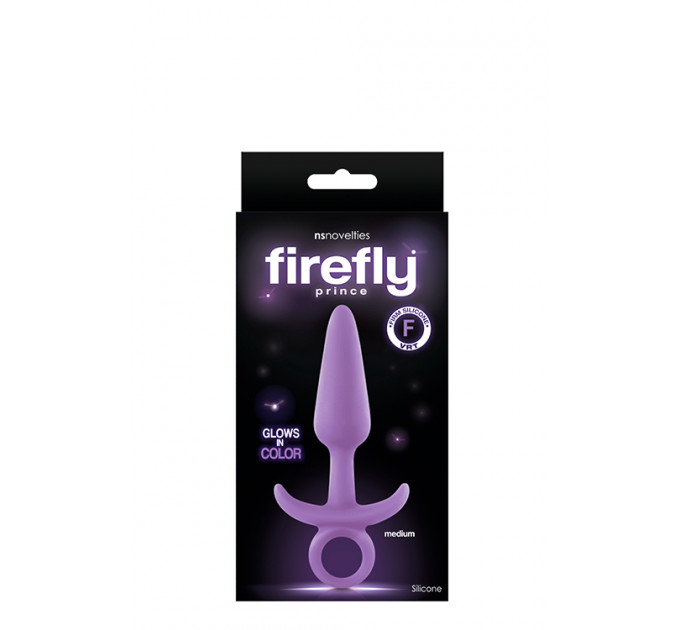 Анальна пробка світиться NS Novelties FIREFLY PRINCE MEDIUM PURPLE