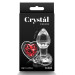 Анальна прозора пробка із серцем NS Novelties Crystal Desires Red Heart скляна, Mini