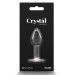Анальна прозора пробка із серцем NS Novelties Crystal Desires Red Heart скляна, Mini