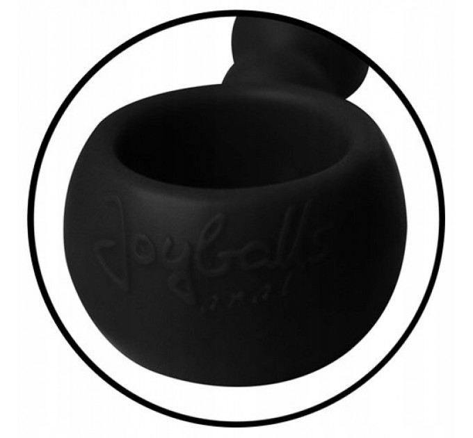 Анальний ланцюжок Joy Division Joyballs anal wave, силіконовий, чорний, 17.5 см